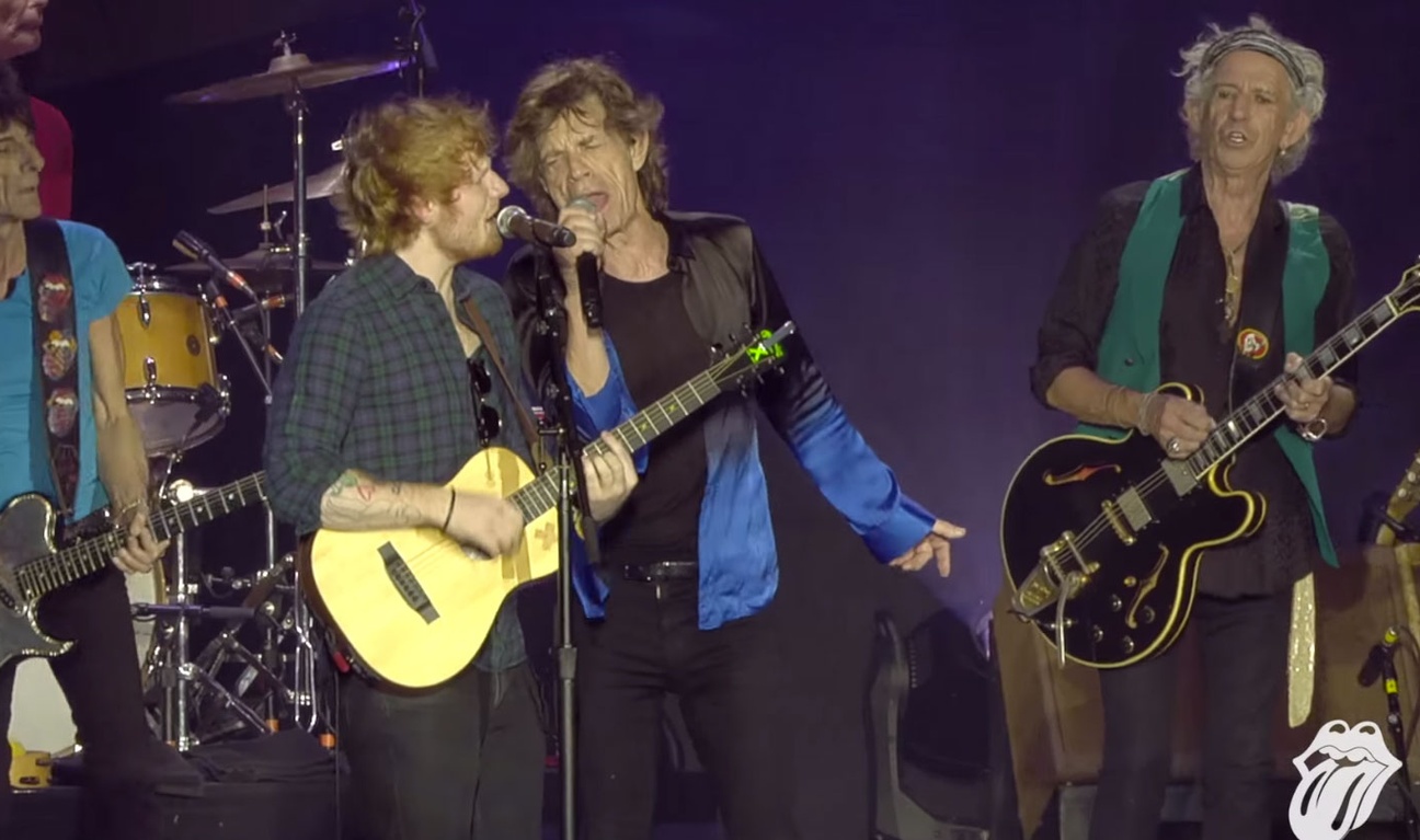 Ed Sheeran monte sur scène avec les Rolling Stones
